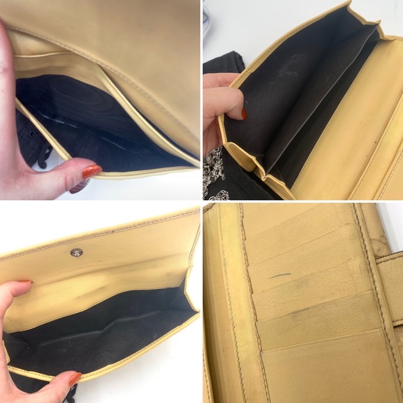 GUCCI⚡️Guccissima Pale Yellow Monogram Signoria Continental French Flap Wallet - Picture 11 of 14